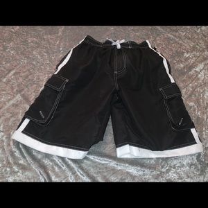 Boys black swimming trunks